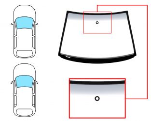 PARABRISAS VOLKSWAGEN POLO 2001-2005 3/4/5 PUERTAS / DELANTERO / VERDE BANDA GRIS / CON BASE ESPEJO / CON SENSOR / MOLDURAS PREMONTADAS