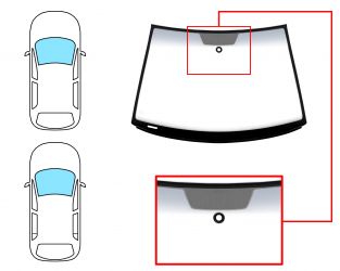 PARABRISAS VOLKSWAGEN POLO 2005-2009 3/4/5 PUERTAS / DELANTERO / VERDE BANDA GRIS / CON BASE ESPEJO / CON SENSOR / MOLDURAS PREMONTADAS ABAJO
