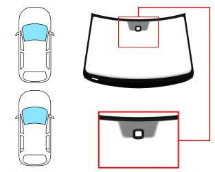 PARABRISAS VOLKSWAGEN POLO 2009-2014 3/5 PUERTAS / DELANTERO / VERDE / CON BASE ESPEJO / CON SENSOR / MOLDURAS PREMONTADAS