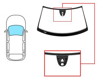 PARABRISAS VOLKSWAGEN TIGUAN 2007-2011 DELANTERO / VERDE / CON SENSOR CUADRADO / CON SOPORTE CAMARA MODIFICADO / MOLDURAS PREMONTADAS