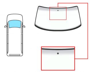 PARABRISAS VOLKSWAGEN TRANSPORTER T4 1990-1996 DELANTERO / VERDE BANDA GRIS / CON BASE ESPEJO / ANTENA