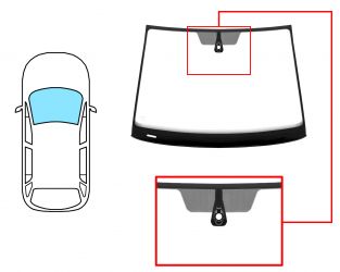 PARABRISAS VOLKSWAGEN GOLF SPORTSVAN 2014-2018 DELANTERO / VERDE / ACUSTICO / CON BASE ESPEJO / CON SENSOR MODIFICADO / MOLDURAS PREMONTADAS
