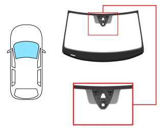 PARABRISAS VOLKSWAGEN T-ROC 2017-2021 DELANTERO / VERDE / CON SENSOR / CON SOPORTE CAMARA / MOLDURAS PREMONTADAS 