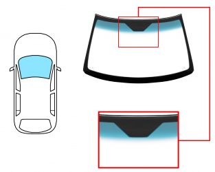 PARABRISAS VOLVO S80 1999-2007 DELANTERO / REFLECTANTE / BANDA AZUL DE 20CM / MOLDURAS PREMONTADAS
