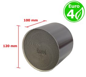 INTERIOR METALICO EURO 4 GASOLINA / DIESEL REDONDO BOCA 120MM DIAMETRO X 100MM LONGITUD