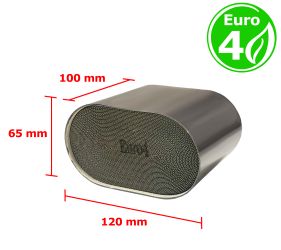 INTERIOR METALICO EURO 4 GASOLINA / DIESEL OVALADO BOCA 120X65MM X 100MM LONGITUD