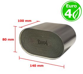 INTERIOR METALICO EURO 4 GASOLINA / DIESEL OVALADO BOCA 140X80MM X 100MM LONGITUD